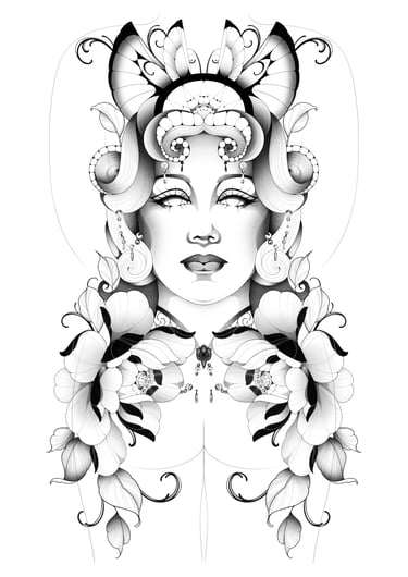 projet tatouage de dos complet à Big Foot Bayonne