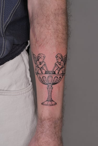 Tatouage en gravure fait par un tatoueur de bayonne