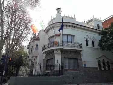 Fachada del Consulado de Italia en Rosario restaurada por Almapiedra. 