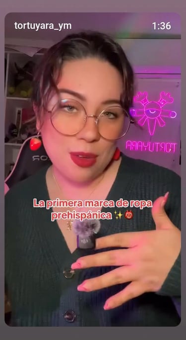 influencer prehispanica de la marca heroes de aztlan tortuyara yara matamoros