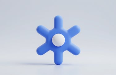A stylish icon representing network and connection, rendered in a 3D claymorphism style using #3E6F7F and #F6F8FA. The composition is centered and clean.