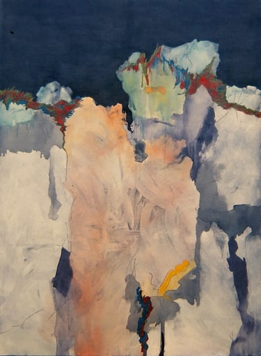 The Scream of the Earth, Series-1994- 95"x 71" Acrylic, Silica Sand on Canvas. Private Collection