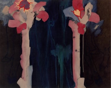 I without a Sin-1997-31"x 39" Acrylic, sSilica Sand on Canvas. Private Collection