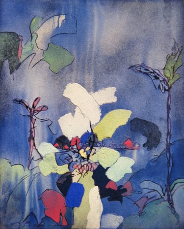 Natural-1996- 39"x 32" Acrylic, Silica Sand on Canvas. Private Collection