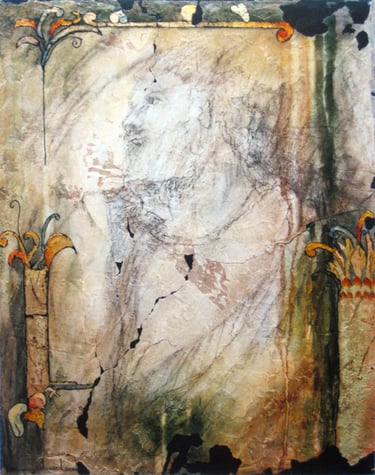 Whisper -2000- 20"x 16" Acrylic, Plaster on Canvas. Private Collection