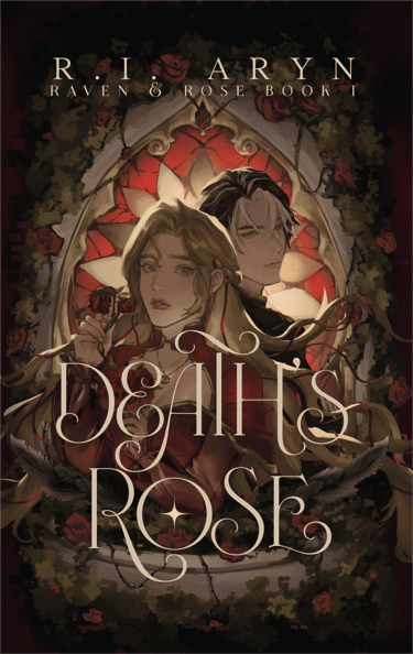 Cover of Death's Rose by R. I. Aryn, YA fantasy romance fairytale retelling, manuscript critique by Book Editing Services