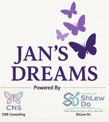 Jan's Dreams Support, Donate, Shop logo