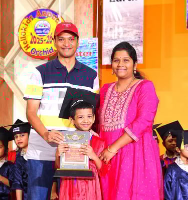 Student of the Year 2025 Academics winner Chandra Yashwin Tammana HelloKids Kondapur Hyderabad