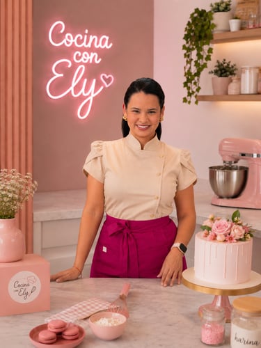 Eliana Caraballo, repostera, mentora de negocios y fundadora de Cocina con Ely en Santiago de Chile.
