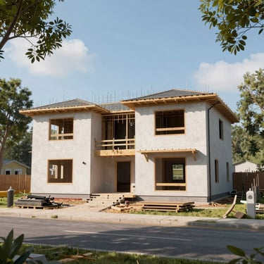 2 storey house under construction