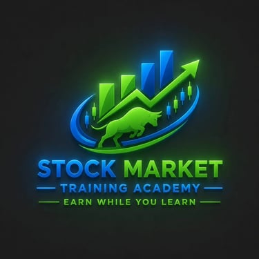 Stock market trading academy logo