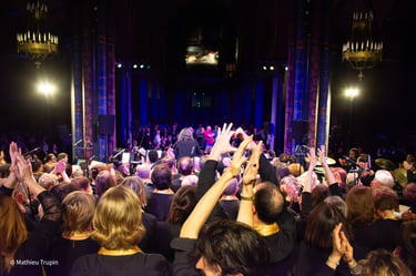 chorale vue depuis la scène concert symphonique gospel