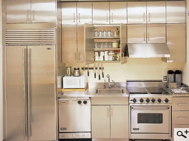 Stainless steel for institutional use.