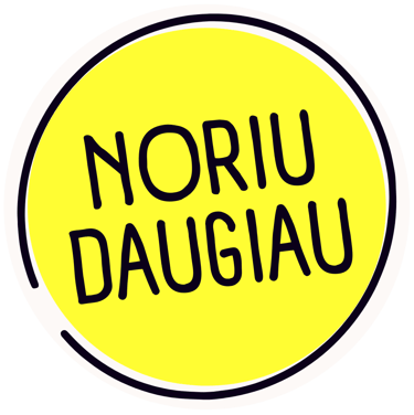 NORIU DAUGIAU logo
