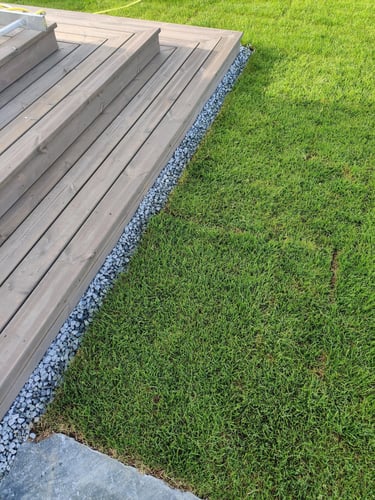 Individualus terasos ir vejos įrengimas privačiame kieme Slengiuose (Klaipėda)