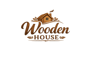 wooden house logo