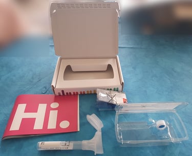 DNA test kit used for genetic genealogy testing in family history research