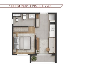 1 Dormitório - investimento imobiliário