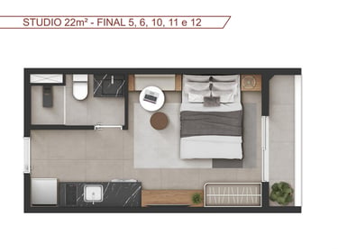 Studio 22m² - na Liberdade