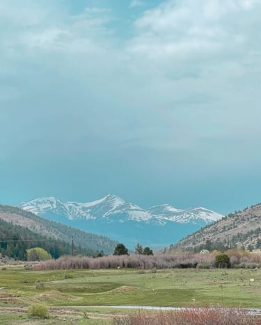 camping with mountain views