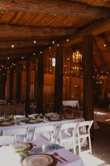 Wedding Reception in Colorado Barn