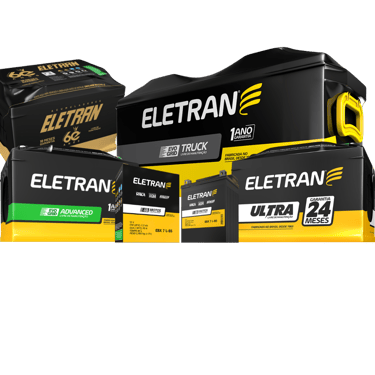 linha de baterias eletran