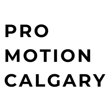 Pro Motion Calgary logo featuring bold black sans-serif typography on a clean white background.
