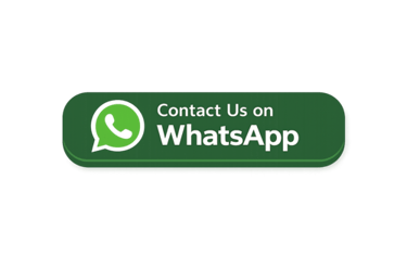 A green 3D button icon with the text Contact  Us on WhatsApp and a logo for customer support.