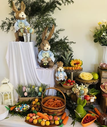 mesa de pastoreo de pasca con postres