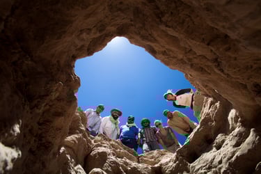 Equipos de Campo Alto, U. de Antofagasta y Nasa Ames en el sector "The Pit". Expedición ARADS