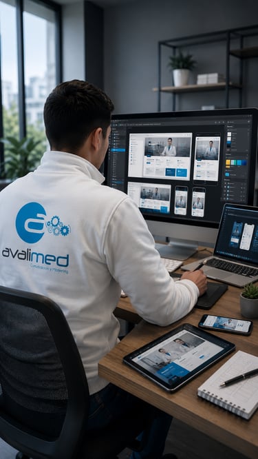 Avalimed trabajando en el diseño y desarrollo de sitios web para clínicas y médicos