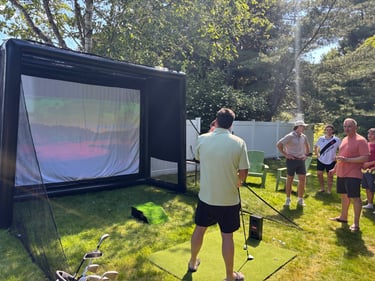 golf simulator graduation party rental in Western MA