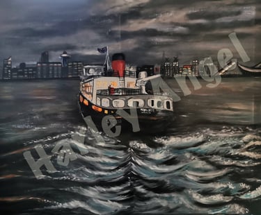 Liverpool- Mersey ferry - original artwork