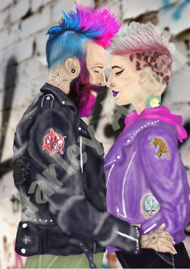 Punk love - original artwork