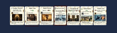 7 different subsets cards of Revolt N Reign