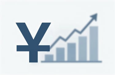 A professional graphic of a currency symbol and a graph in #F5F8FA, signifying financial planning and budget analysis for tuition.