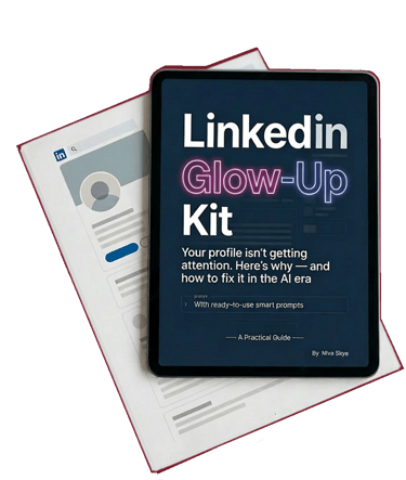 LinkedIn Glow-Up Kit ebook on a tablet screen