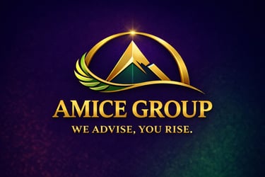 AMICEGROUP, ADVISOR FOR AFRICAN BANKS, ADVISOR FOR COUNCIL FOR AFRICAN DEVELOPMENT, ADVISOR FOR CHARTER ONE BANK logo