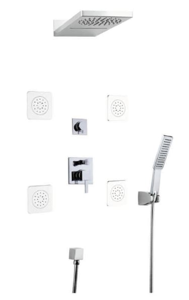 2-function head shower and wall in mount.Waist-Level Spray Design. Compatible with American style.