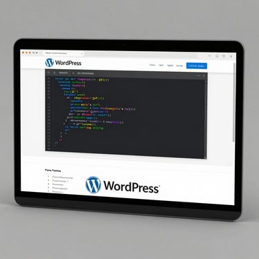 A macro photograph of high-speed code running on a dark monitor, reflecting soft teal and light gray light on a clean glass desk surface.