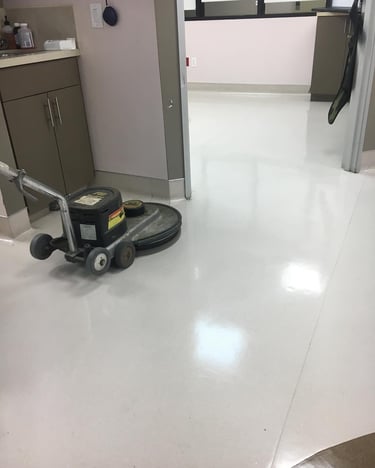 Floor buffing Surgical center