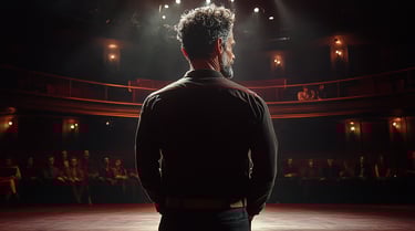 Speaker delivering a powerful keynote to an engaged audience