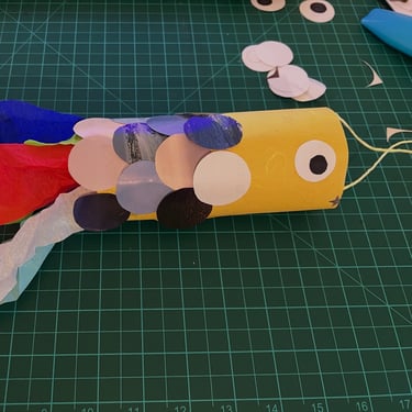 Papaer Koinobori craft finished