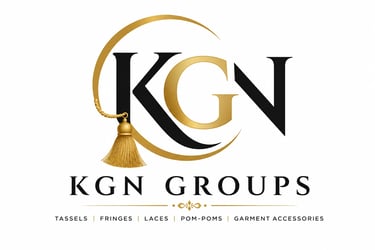 KGN GROUPS Logo - Premium Tassels, Fringes, Laces, Pom Poms and Garment Accessories Manufacturer in India