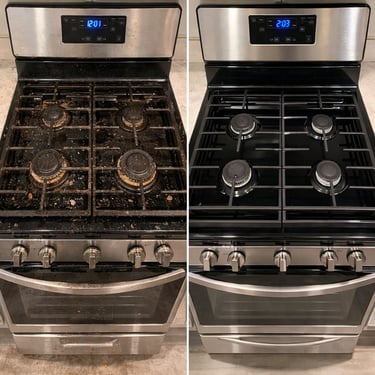 MC Cleaning Services before and after stove cleaning san diego cleaning