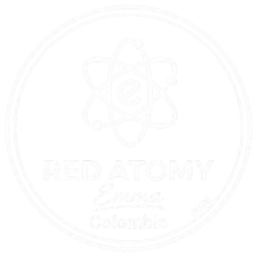 RED ATOMY EMMA logo