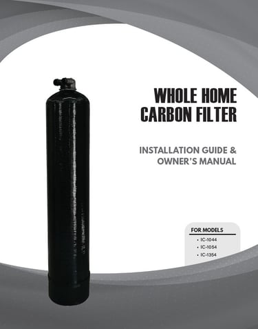 cover of manual for whole home carbon filter