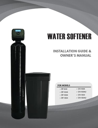 advanced water softener manual cover