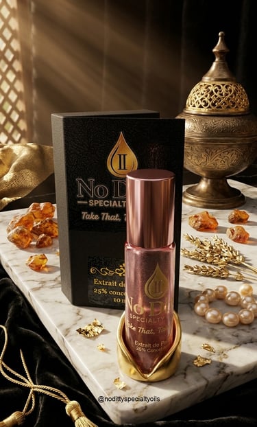 No Ditty Specialty Oil 25% Extrait de Parfum and Jojoba Oil Roll-on bottle and packaging