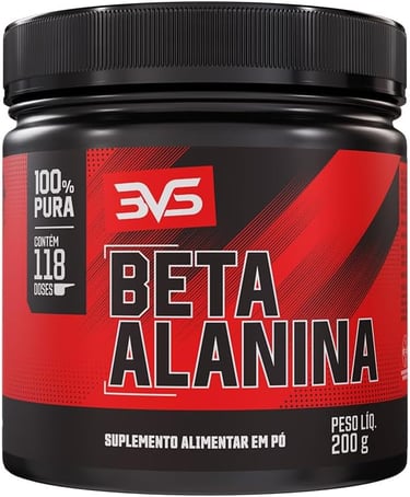Pote de Beta-Alanina 200g 3VS Nutrition: alto rendimento e economia para atletas